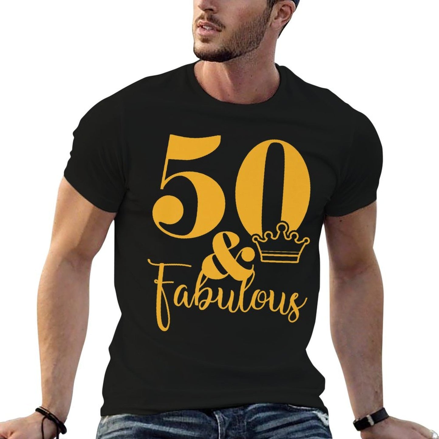50 And Fabulous 50th Birthday Party Crown Premium  Quick-drying T-Shirt