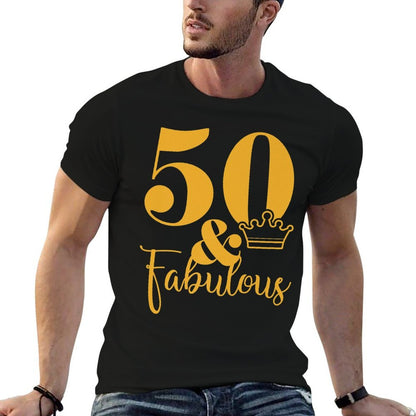 50 And Fabulous 50th Birthday Party Crown Premium  Quick-drying T-Shirt