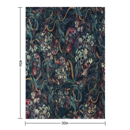 Skulls And Snakes Eco-conscious Throw Blanket
