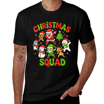 Christmas Squad Dabbing Santa for Family Youth Boys Coworker  Wrinkle-resistant T-Shirt