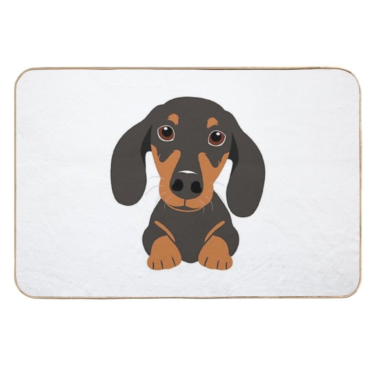 Cute Dachshund Sausage Dog  Absorbent Bath Mat