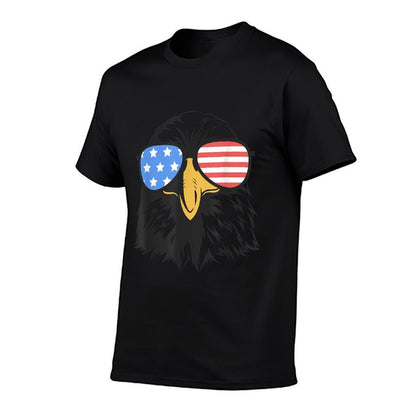 Bald Eagle American Patriotic Sunglasses Happy 4th Of July  Moisture-wicking T-Shirt