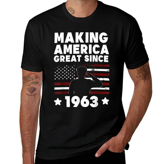 Making America Great Since 1963 60th Birthday  Heathered Texture T-Shirt