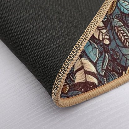 Leaves Color Blue  High-Traffic Bath Mat