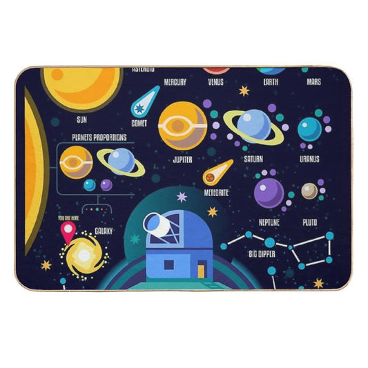 Space Universe Solar Big Bang  Toxin-Free Bath Mat