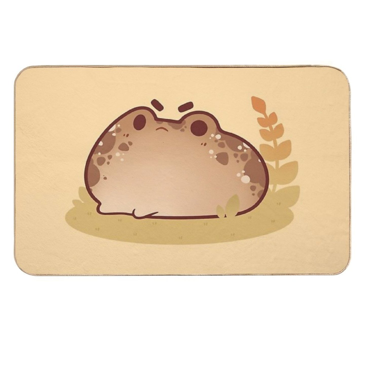 Grumpy Desert Rain Frog  Stain-Proof Bath Mat