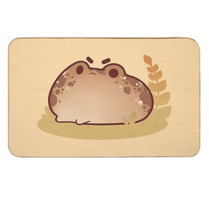 Grumpy Desert Rain Frog  Stain-Proof Bath Mat