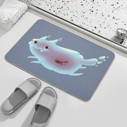 Ghost Cat  Rapid-Drying Bath Mat