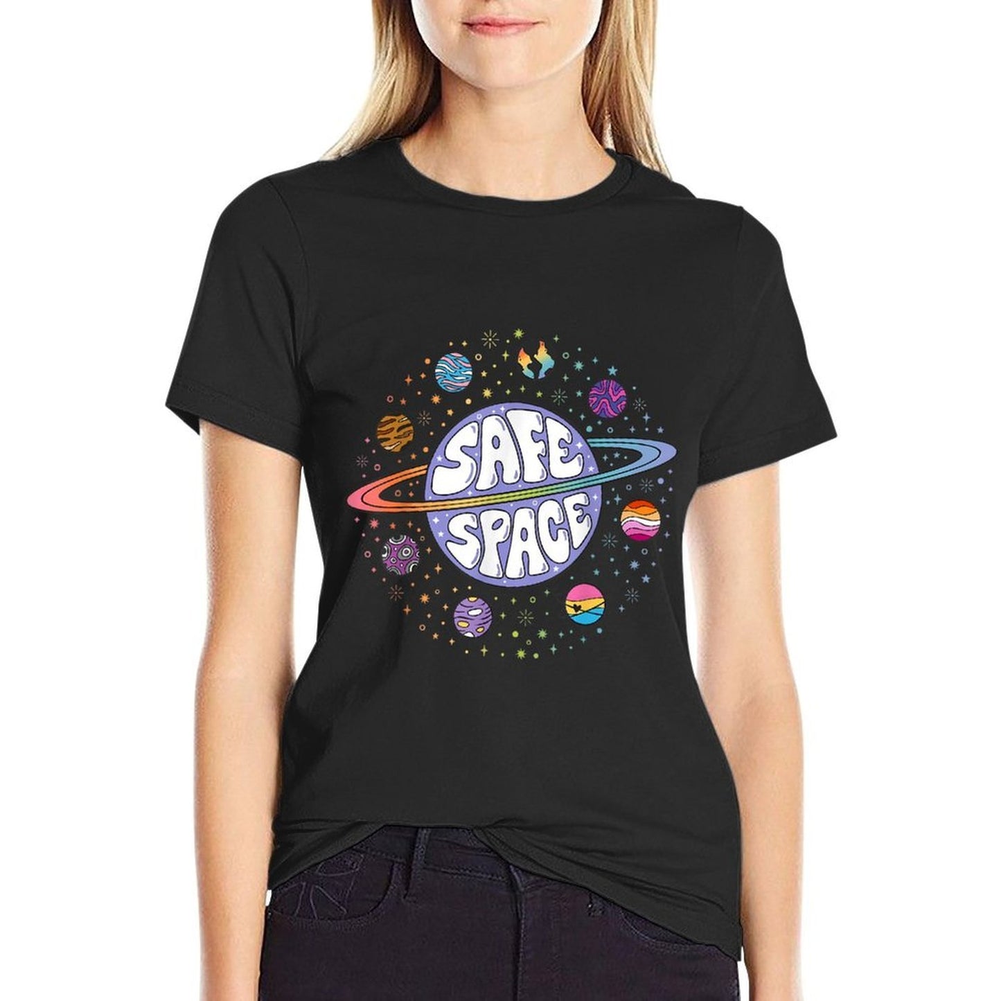 Safe Space Equal Rights Rainbow LGBT Gay Lesbian Trans Pride  Classic T-Shirt