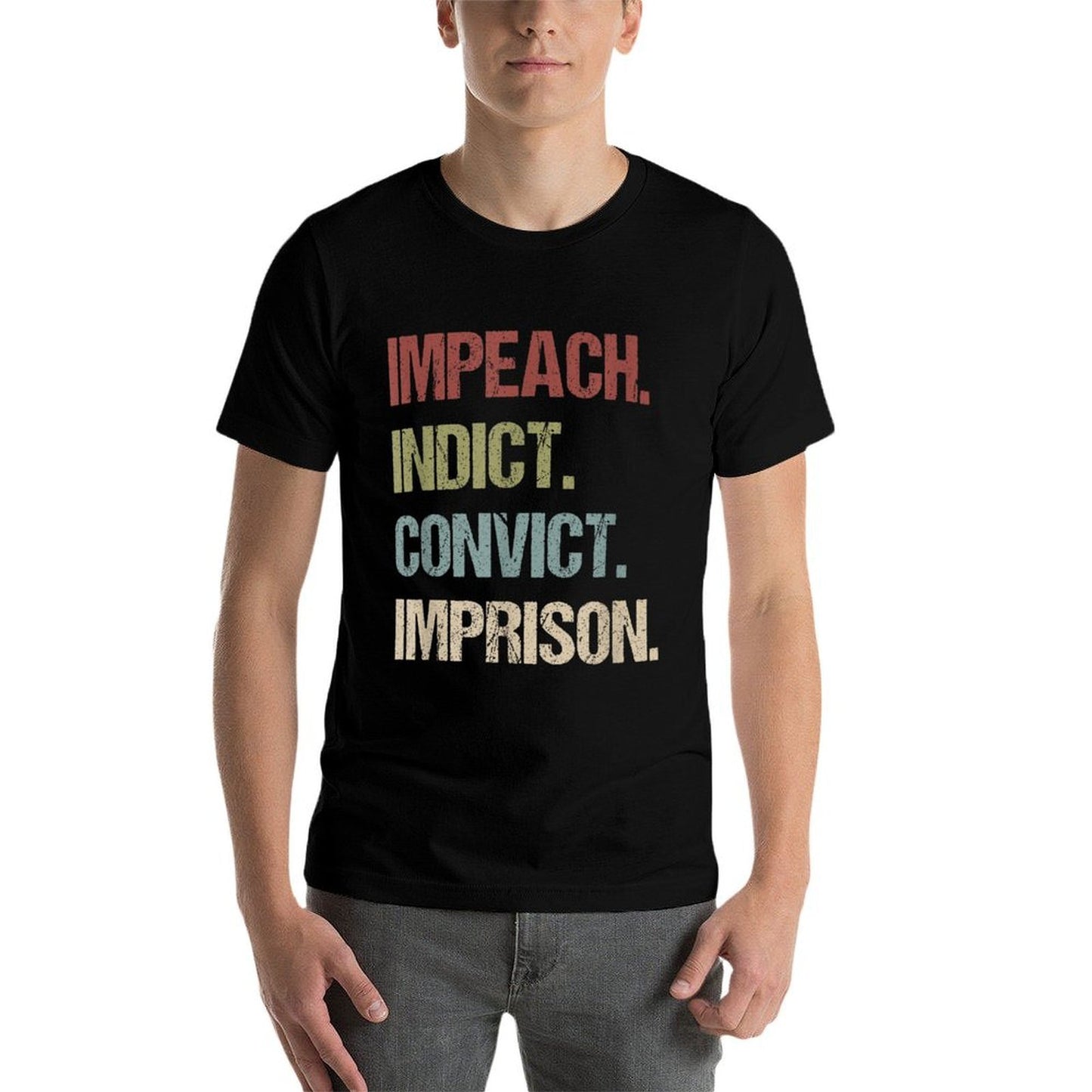 Impeach Indict Convict Imprison Anti Trump Impeach Trump  Vintage-inspired T-Shirt