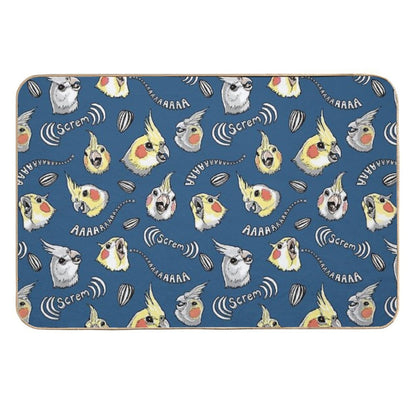 Cockatiel Screm  Slip-Resistant Bath Mat