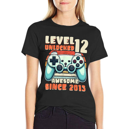 Twelve 12th Birthday Decoration Boy 12 Year Old Birthday  Easy-care T-Shirt