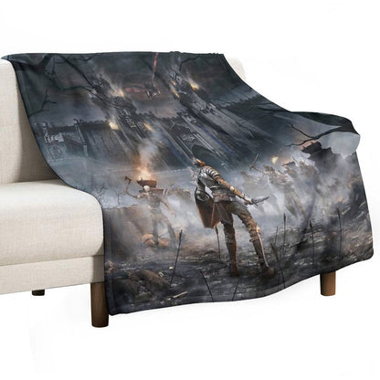 Demons Souls Art Anti-pilling Throw Blanket