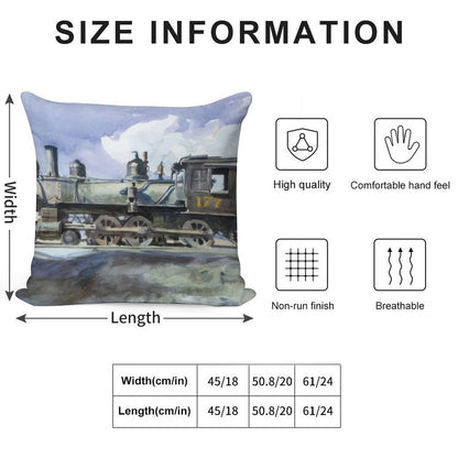 D  And R  G  Locomotive   1925 by Edward Hopper Soft Bedroom Essential Throw Pillow