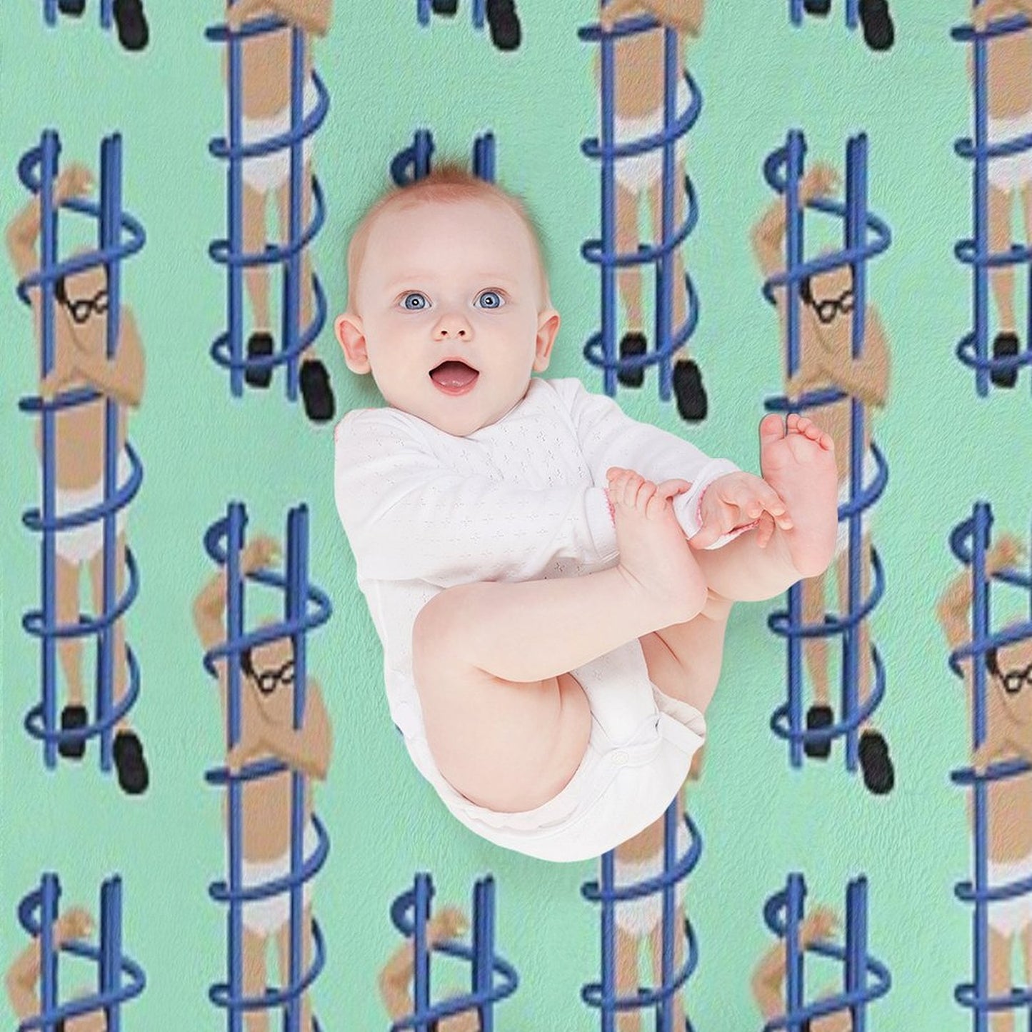 Trapped Wrinkle-free Throw Blanket
