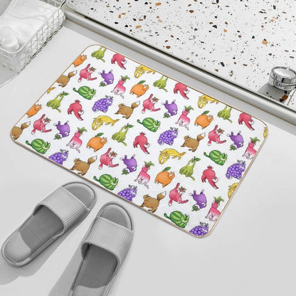 Fruit Cats  Slip-Resistant Bath Mat