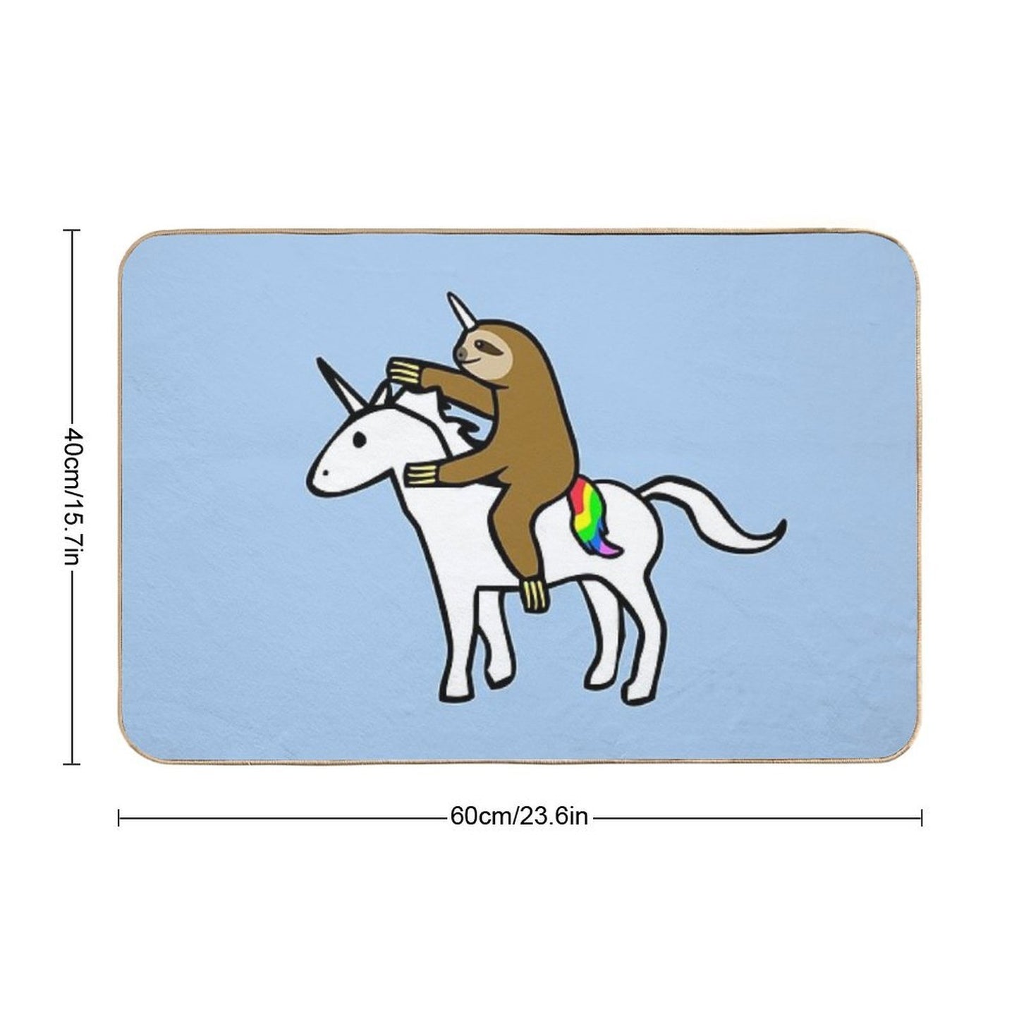 Slothicorn Riding Unicorn  Multi-Purpose Bath Mat