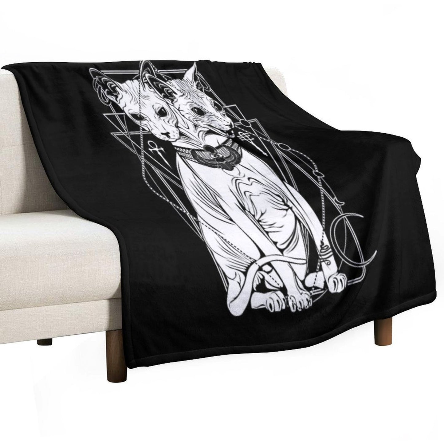 Bastet - The Cat Goddess Eco-conscious Throw Blanket