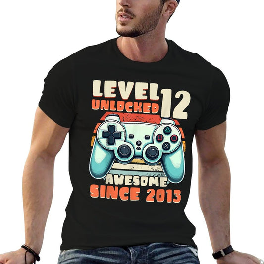 Twelve 12th Birthday Decoration Boy 12 Year Old Birthday  Easy-care T-Shirt