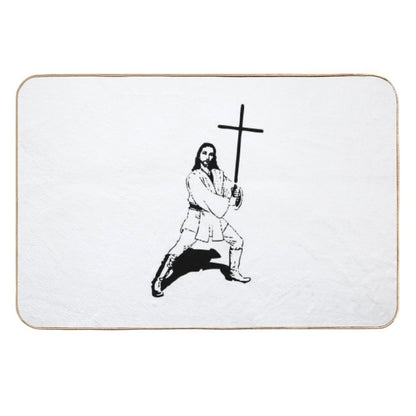 Jesus with Saber T-Shirt  Toxin-Free Bath Mat