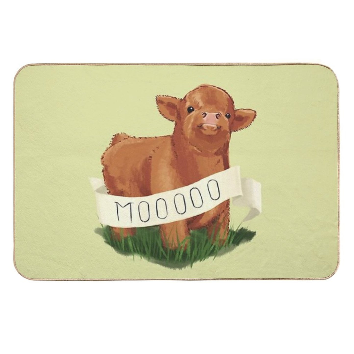 Baby Highland Cow  Stain-Proof Bath Mat