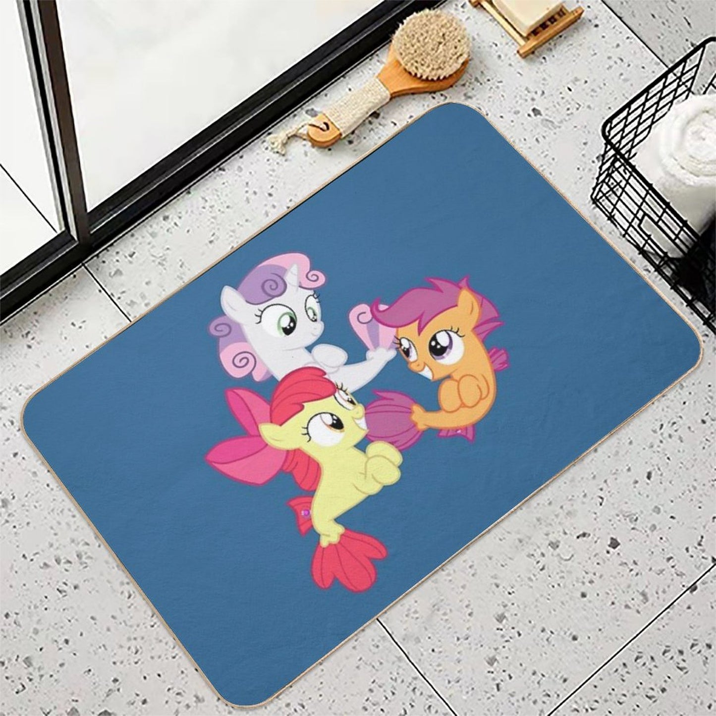Sea Pony Cutie Mark Crusaders  Anti-Trip Bath Mat