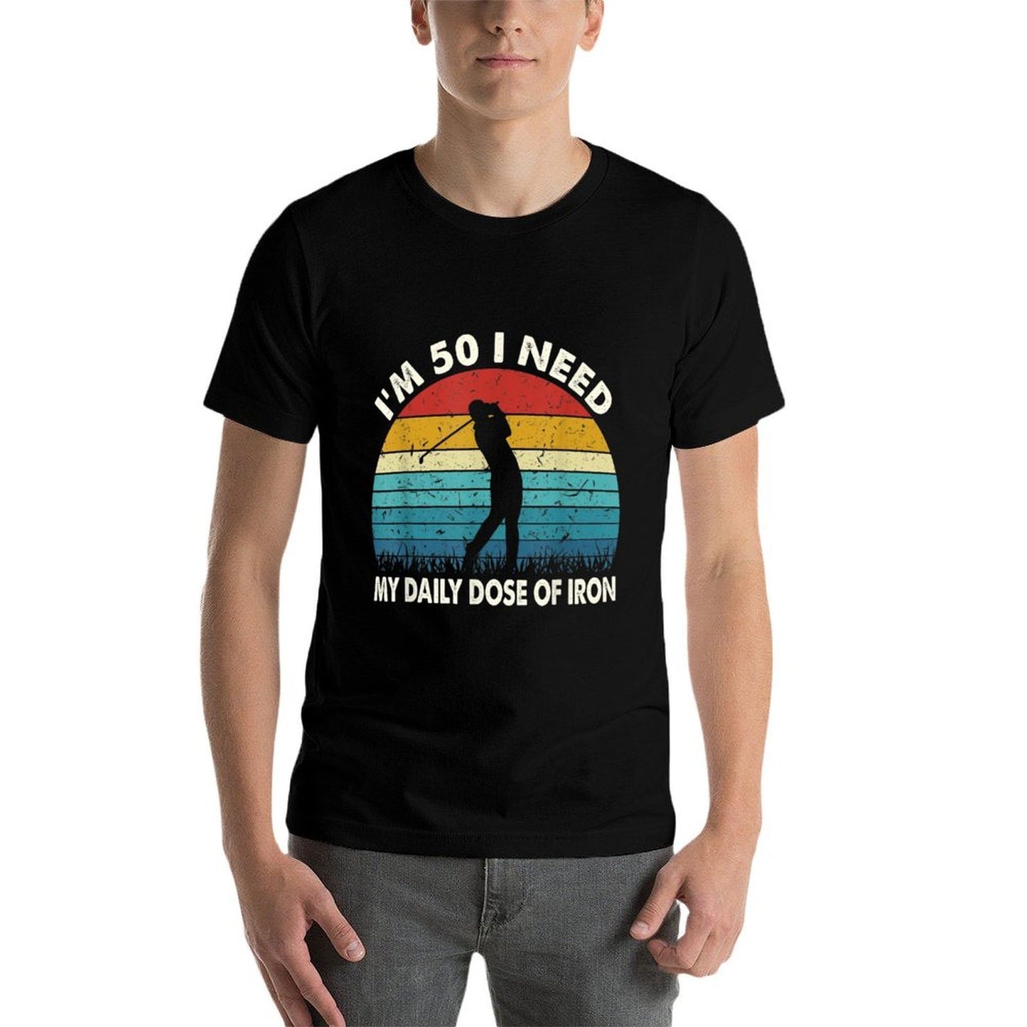 Ki 50th Golfer Birthday Costume 1970 50 Years Old Gift  Wrinkle-resistant T-Shirt