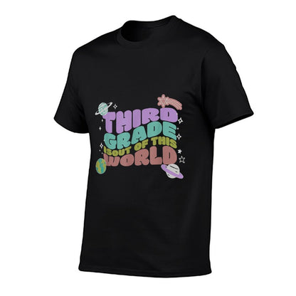 Third Grade Is Out Of This World 3rd Grade Outer Space  Wrinkle-resistant T-Shirt