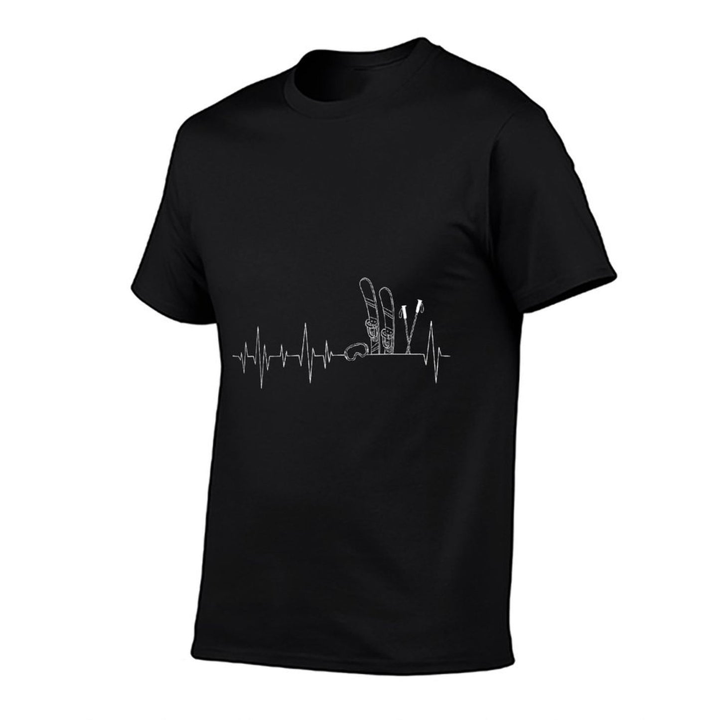 Skiing Pulse Heartbeat - Freestyle Skier Winter Sports Lover  Vintage-inspired T-Shirt