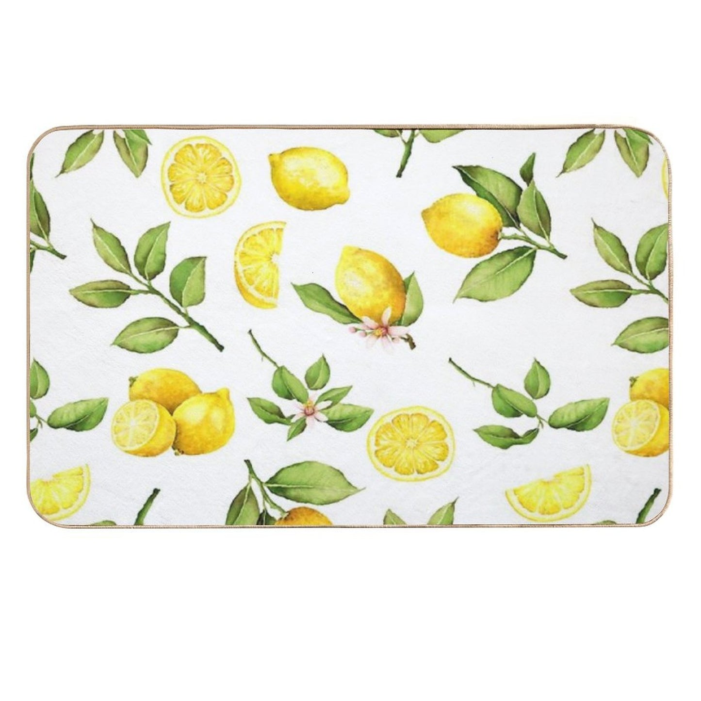 Summer Lemons Botanical Garden Durable Bath Mat