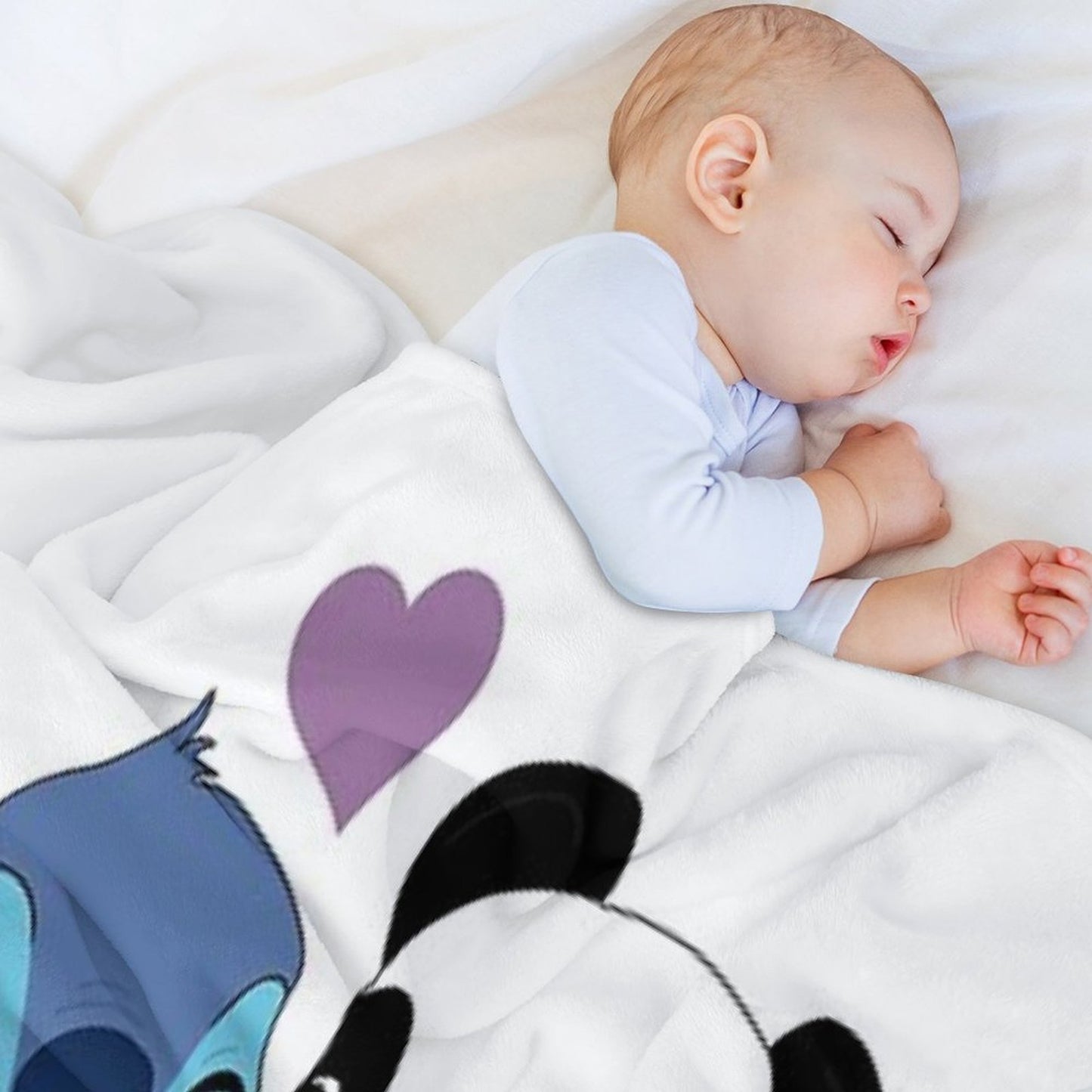 Stitch & Panda Machine-washable Throw Blanket