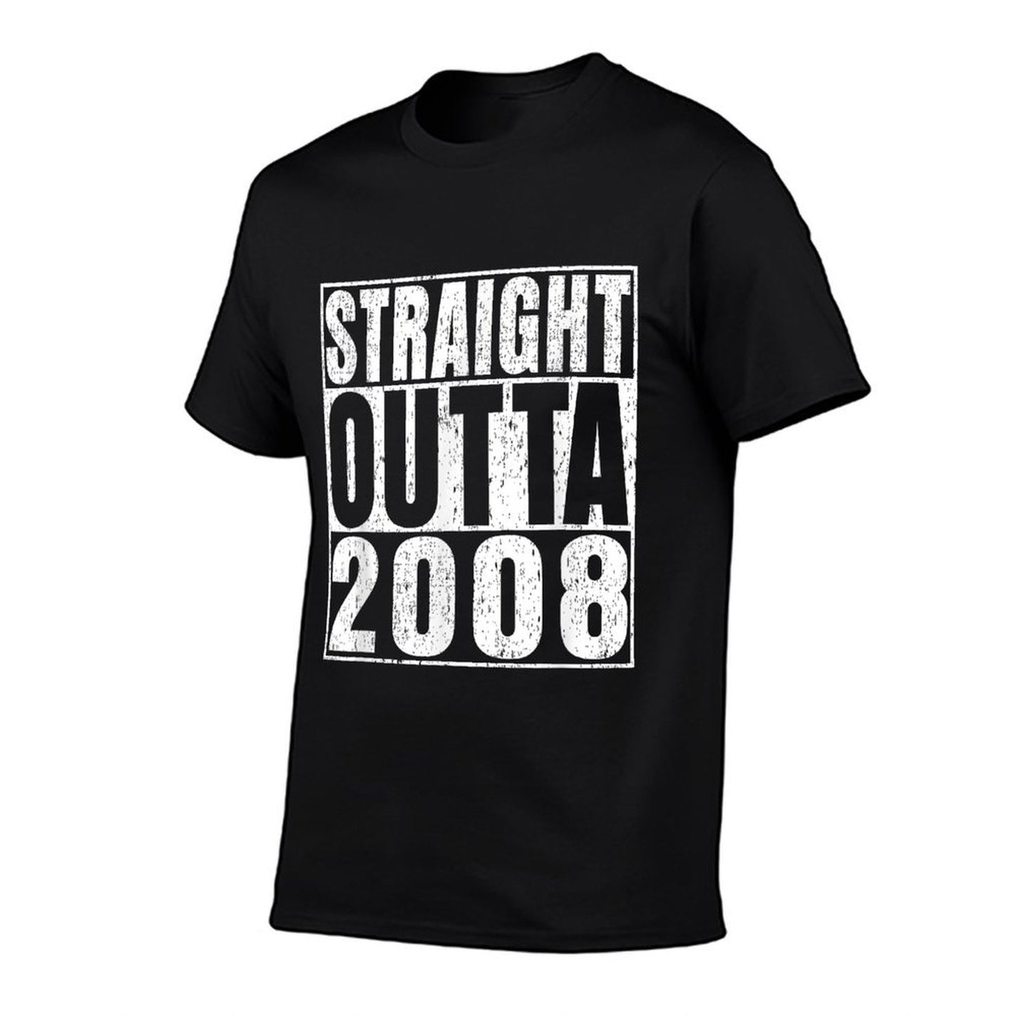 Straight Outta 2008 17 Years Old Gifts Vintage 17th Birthday  Cotton T-Shirt