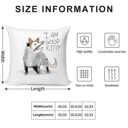 I AM GOOD KITTY Design Soft Gift Ready Throw Pillow