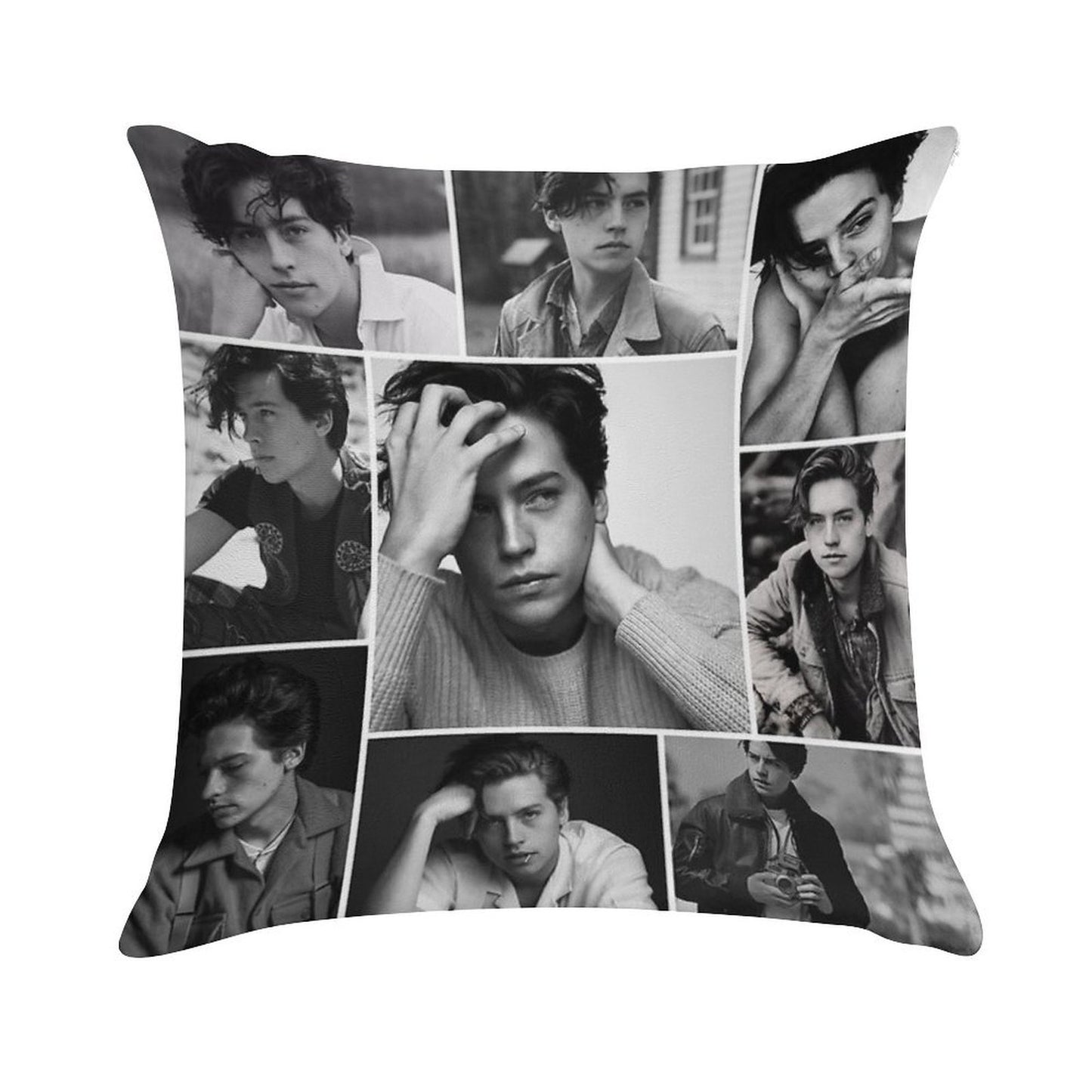 Cole Sprouse Black And White Soft Gift Ready Throw Pillow