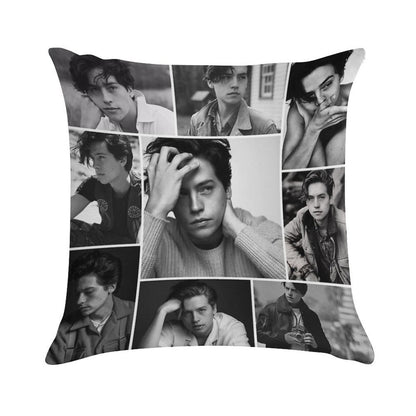 Cole Sprouse Black And White Soft Gift Ready Throw Pillow