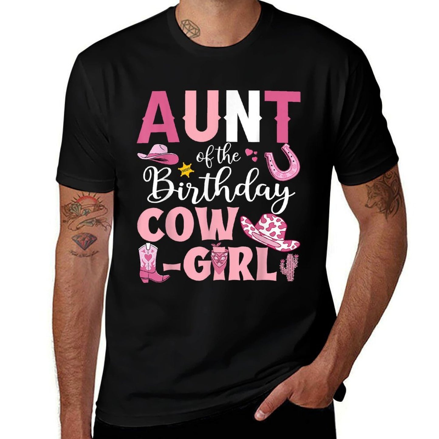 Aunt Of The Birthday Cowgirl Rodeo Party B-day Girl Party  Quick-drying T-Shirt