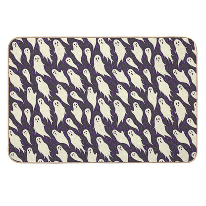 Ghosts - Halloween Repeating Pattern Durable Bath Mat