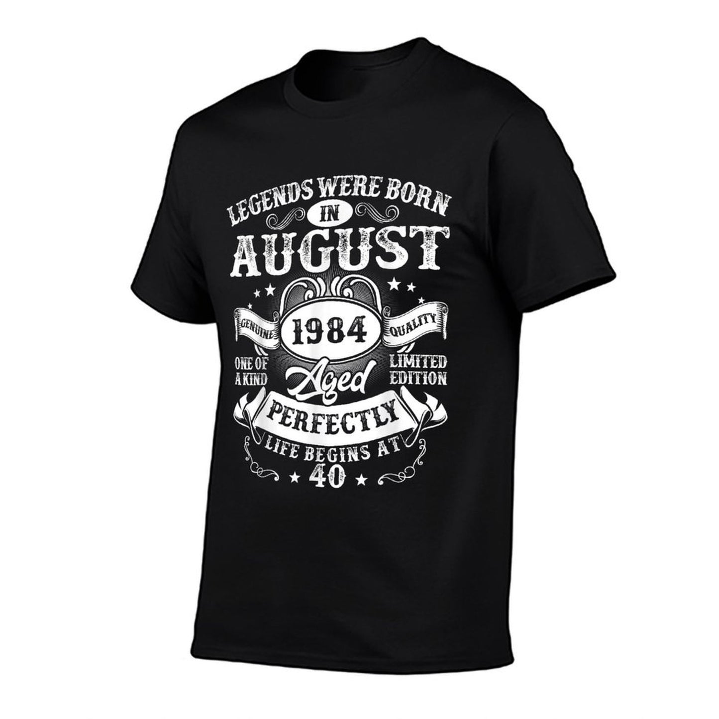 Legends Were Born in August 1984 Vintage 40th Birthday Men  Relaxed-fit T-Shirt