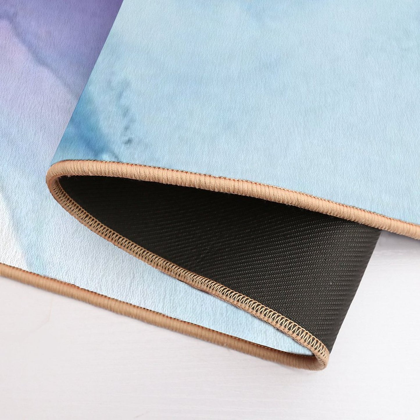 Shades of Purple, Abstract Fluid Artwork  Easy Maintenance Bath Mat