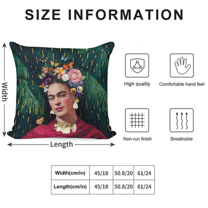 Frida Kahlo  World Women's Day Soft Decorative Cover Throw Pillow