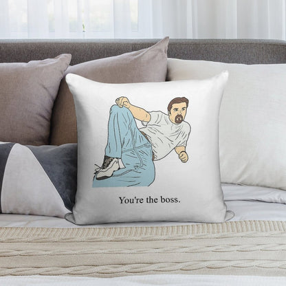David Brent  You're The Boss Soft Ultra-Soft Texture Throw Pillow