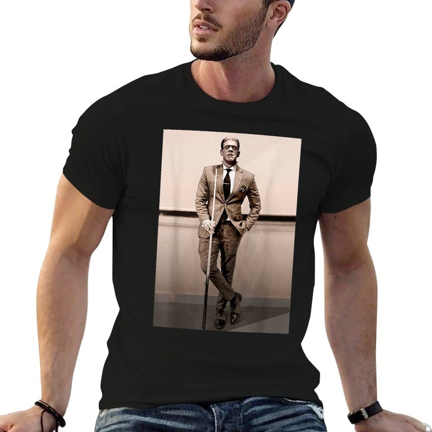 Frankenstein Dapper Frankenstein Monster In Suit Halloween  Versatile T-Shirt