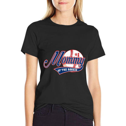Mommy of Rookie 1st Birthday Baseball Theme Matching Party  Tagless Design T-Shirt