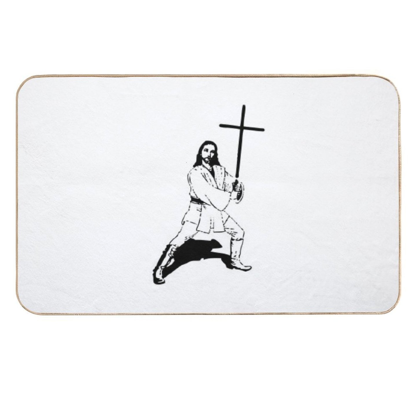 Jesus with Saber T-Shirt  Toxin-Free Bath Mat