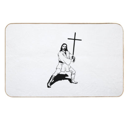 Jesus with Saber T-Shirt  Toxin-Free Bath Mat