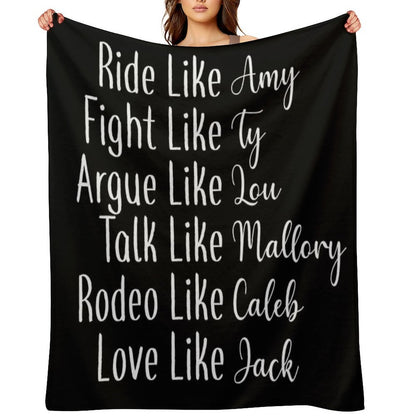 Ride Like Amy Plush Throw Blanket