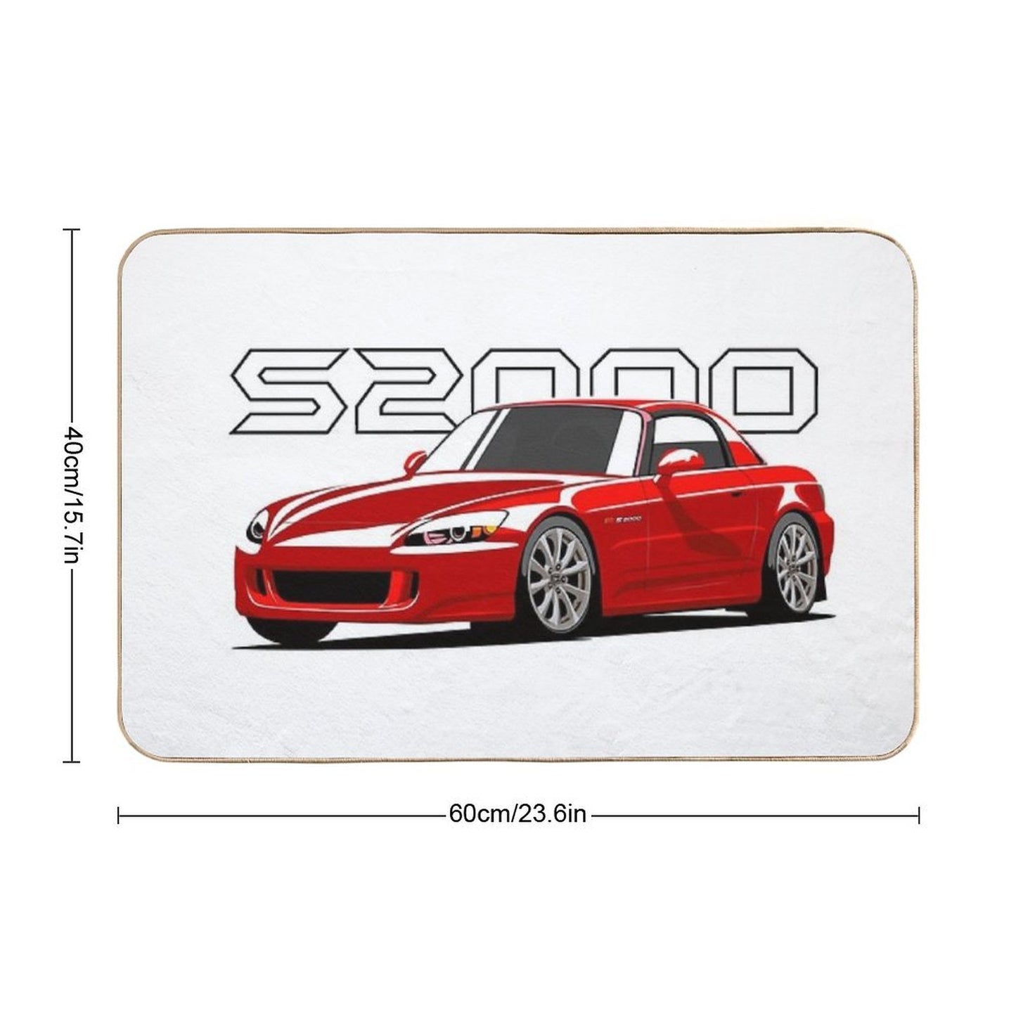 S2000 Vintage JDM Sports Car  Stain-Proof Bath Mat