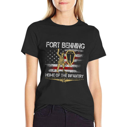Fort Benning Home of The Infantry School Veteran Patriotic  Versatile T-Shirt