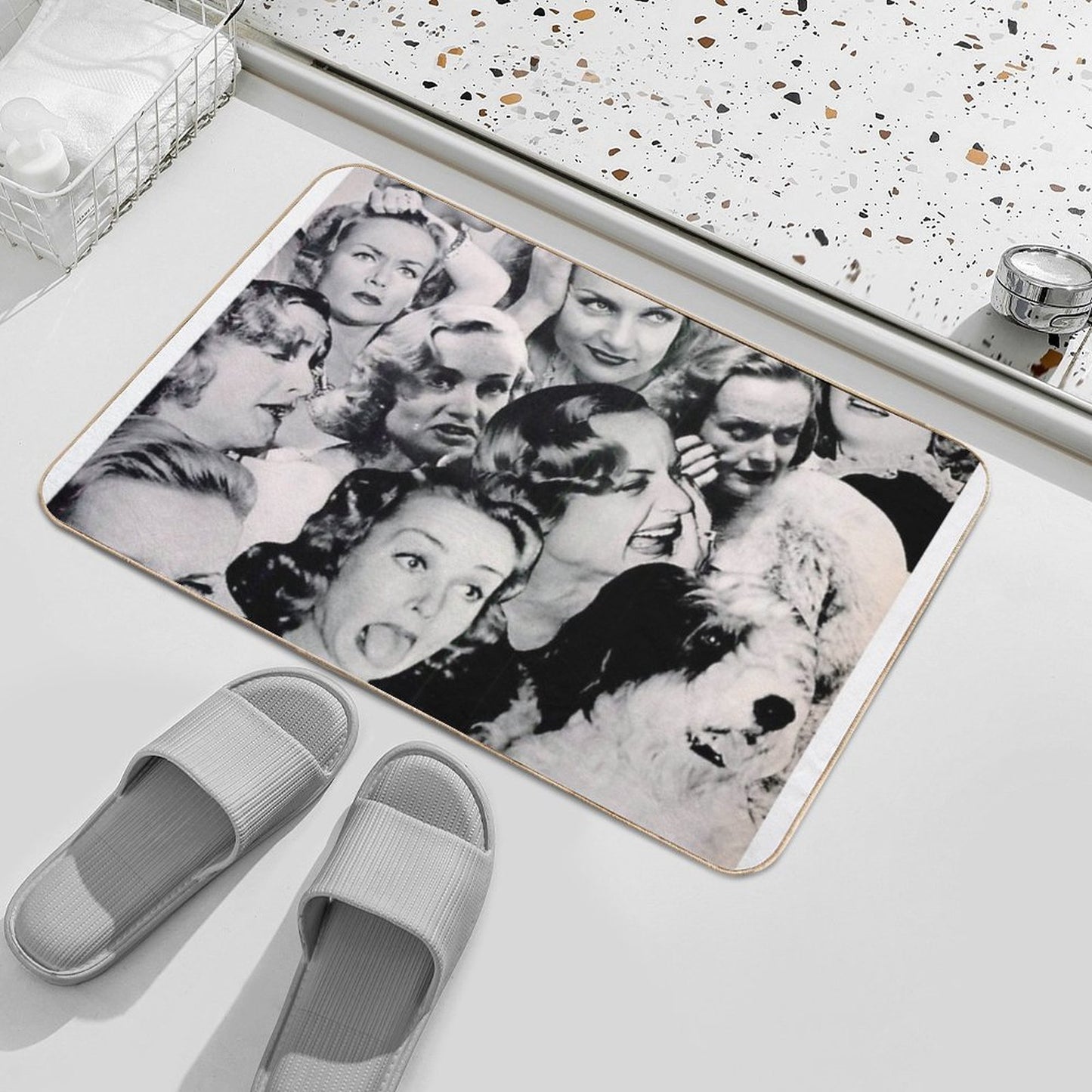 Carole Collage  Easy Maintenance Bath Mat