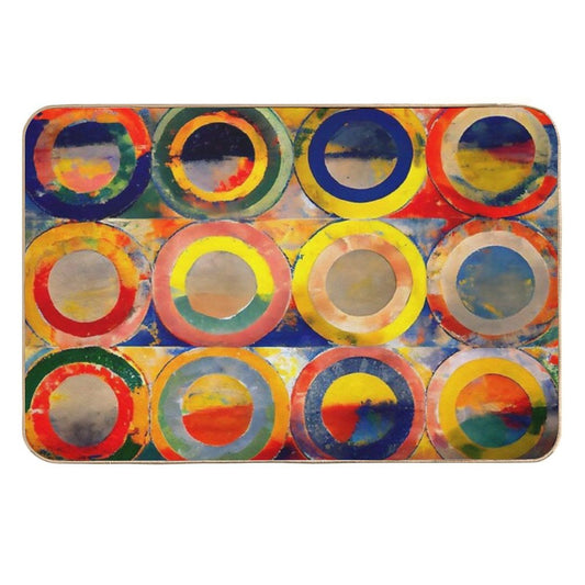 Thick Circles in Squares  Eco-Friendly Bath Mat